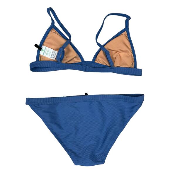 NWT J. Crew Periwinkle Blue Re-imagined Triangle Bikini Top Bottom Set Small - Picture 2 of 15